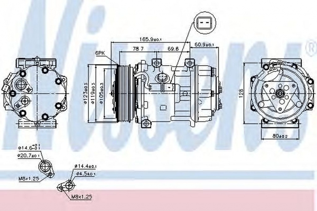 Compresor clima CITROEN JUMPY platou sasiu BU BV BW BX NISSENS 89136