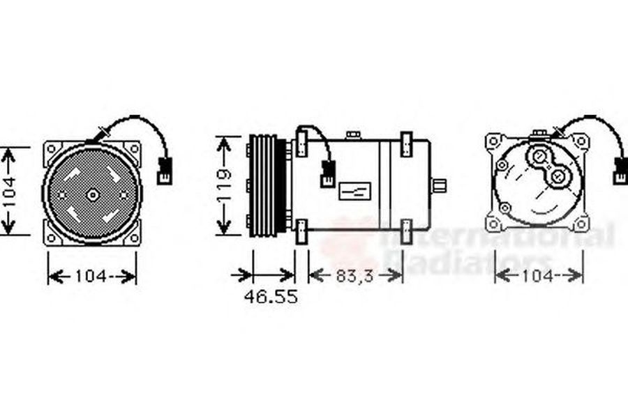 Compresor clima CITROEN JUMPY U6U VAN WEZEL 0900K161