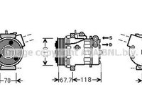 Compresor clima CITROEN NEMO caroserie AA AVA FTK384 PieseDeTop