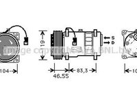 Compresor clima CITROEN XANTIA Break X1 AVA CNK019