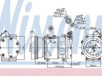 Compresor clima DACIA LOGAN EXPRESS FS NISSENS 89164