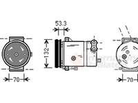 Compresor clima DAEWOO LANOS limuzina KLAT VAN WEZEL 8100K018