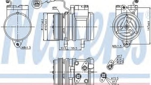 Compresor clima DAEWOO MATIZ KLYA NISSENS 892