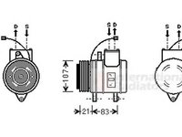 Compresor clima DAEWOO MATIZ KLYA VAN WEZEL 8100K041