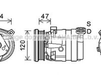 Compresor clima DAEWOO NUBIRA limuzina KLAN AVA CTK054