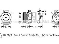 Compresor clima FIAT GRANDE PUNTO 199 AVA FTK447