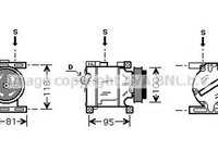 Compresor clima FIAT PANDA 169 AVA FTK090