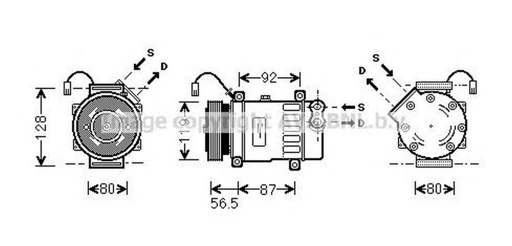 Compresor clima FIAT SCUDO Combinato 220P AVA PEK036