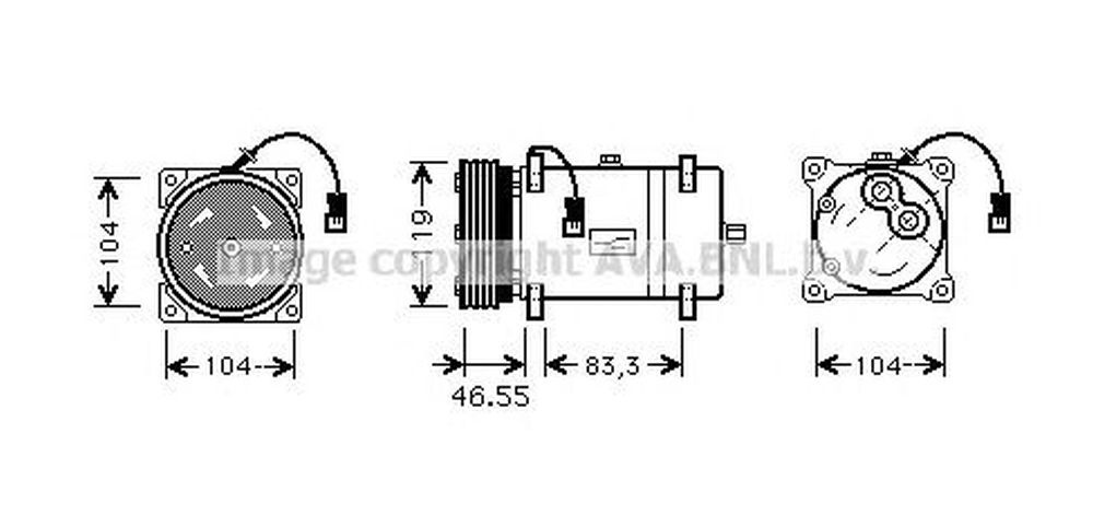 Compresor clima FIAT SCUDO Combinato 220P AVA CNK161