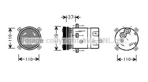 Compresor clima FIAT TIPO 160 AVA FTK198