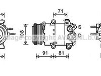 Compresor clima FORD B-MAX JK AVA FDK498