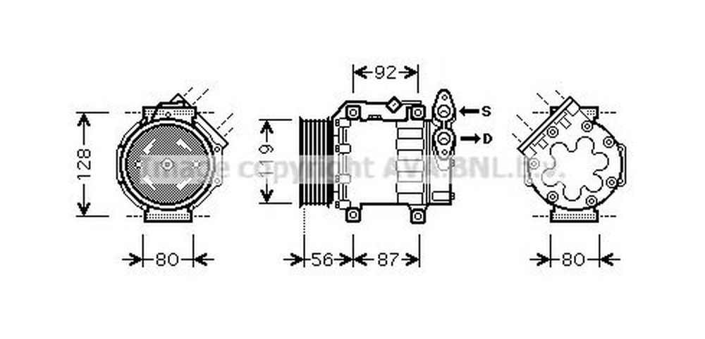 Compresor clima FORD C-MAX DM2 AVA FDK431
