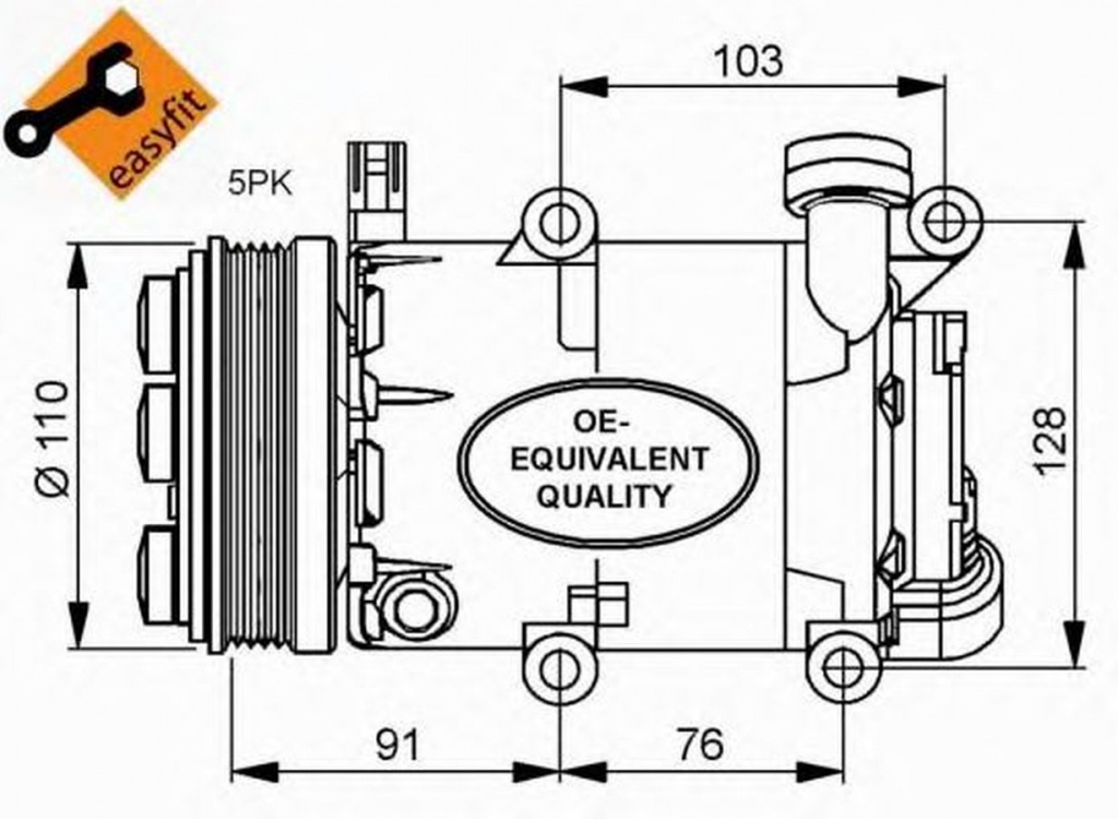 Compresor clima FORD C-MAX DM2 NRF 32415