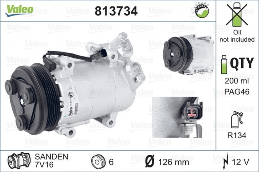 Compresor clima FORD C-MAX DM2 VALEO 813734