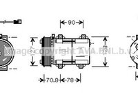 Compresor clima FORD ESCORT `91 Express AVL AVA FDK281