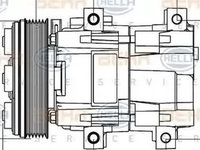 Compresor clima FORD ESCORT CLASSIC AAL ABL HELLA 8FK351113131 PieseDeTop