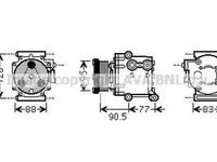 Compresor clima FORD FIESTA VI Van AVA FDK434