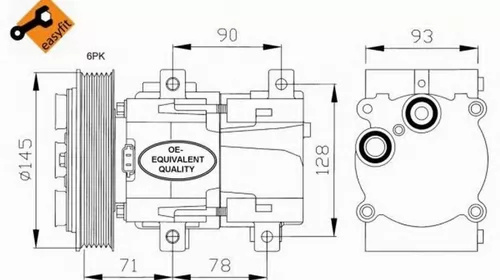 Compresor clima FORD FOCUS combi DNW NRF 32084 PieseDeTop