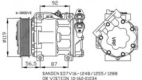 Compresor clima FORD FOCUS II limuzina DA NRF