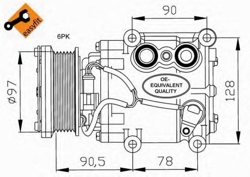 Compresor clima FORD FUSION JU NRF 32199
