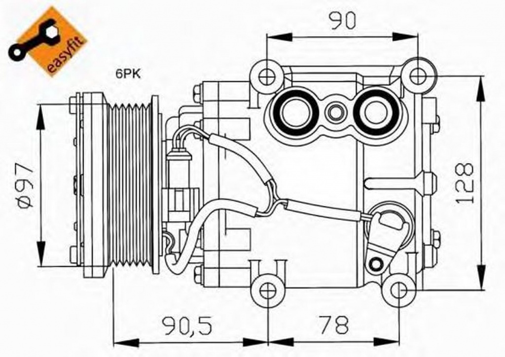 Compresor clima FORD FUSION JU NRF 32199G
