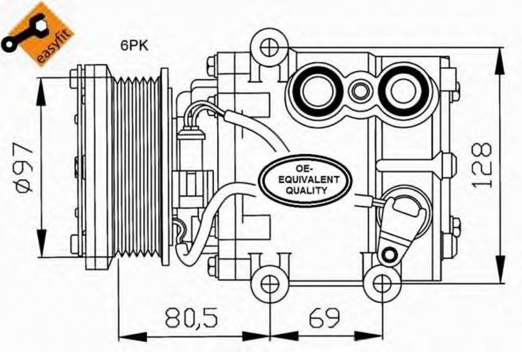 Compresor clima FORD FUSION JU NRF 32401