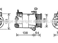 Compresor clima FORD GALAXY WA6 AVA FDK478 PieseDeTop