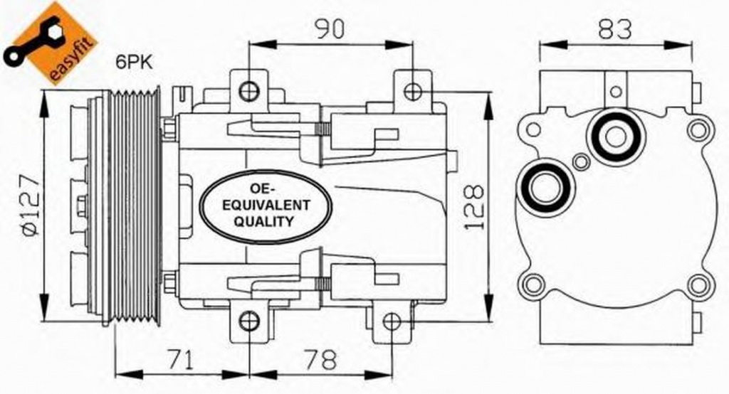 Compresor clima FORD MONDEO I combi BNP NRF 32107