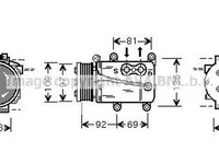 Compresor clima FORD MONDEO III combi BWY AVA FDK171