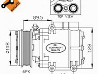 Compresor clima FORD MONDEO III combi BWY NRF 32248