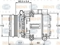 Compresor clima FORD MONDEO III limuzina B4Y HELLA 8FK 351 113-411