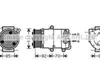 Compresor clima FORD MONDEO IV BA7 AVA FDK415