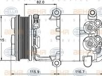 Compresor clima FORD MONDEO IV BA7 HELLA 8FK 351 334-061