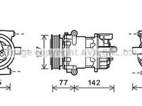 Compresor clima FORD TRANSIT bus AVA FDK469