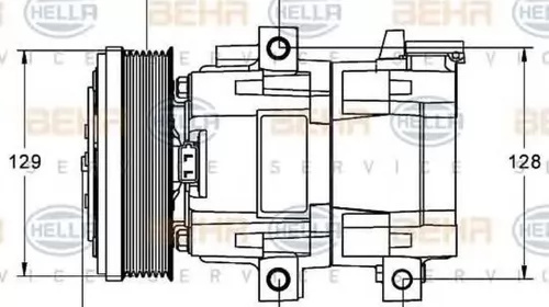 Compresor clima FORD TRANSIT bus FD FB FS FZ FC HELLA 8FK351113381 PieseDeTop