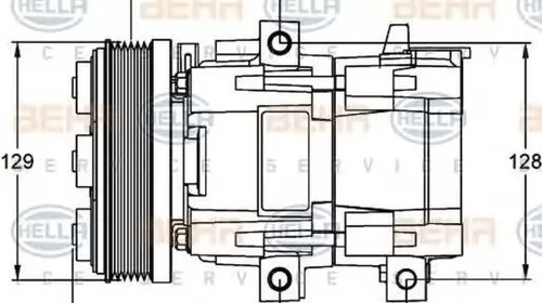 Compresor clima FORD TRANSIT bus FD FB FS FZ FC HELLA 8FK351113241 PieseDeTop