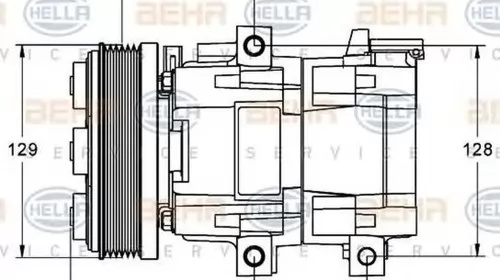 Compresor clima FORD TRANSIT bus FD FB FS FZ FC HELLA 8FK351113391 PieseDeTop