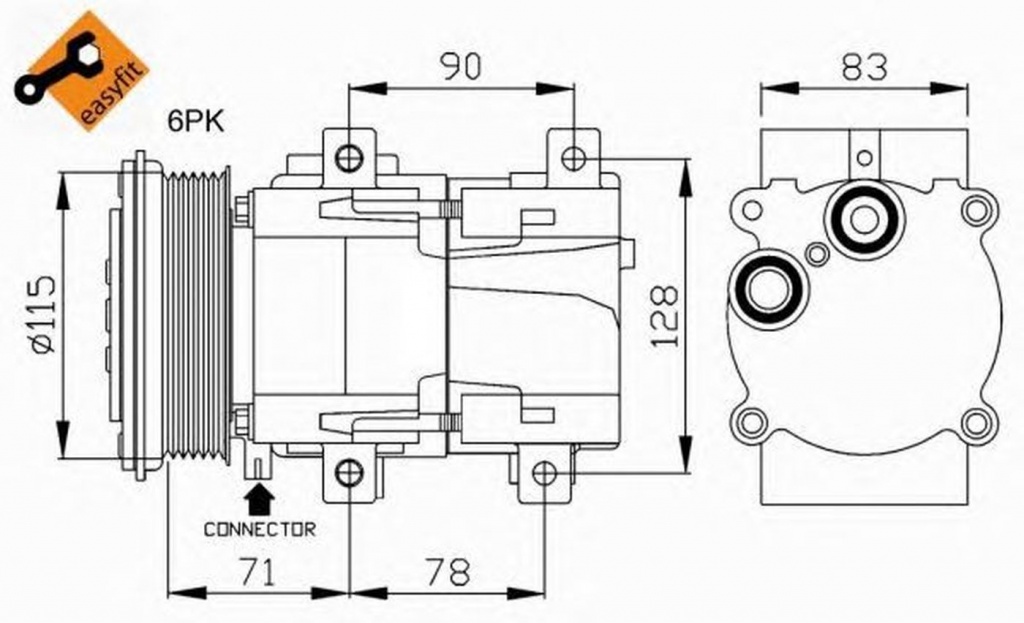 Compresor clima FORD TRANSIT caroserie FA NRF 32110G