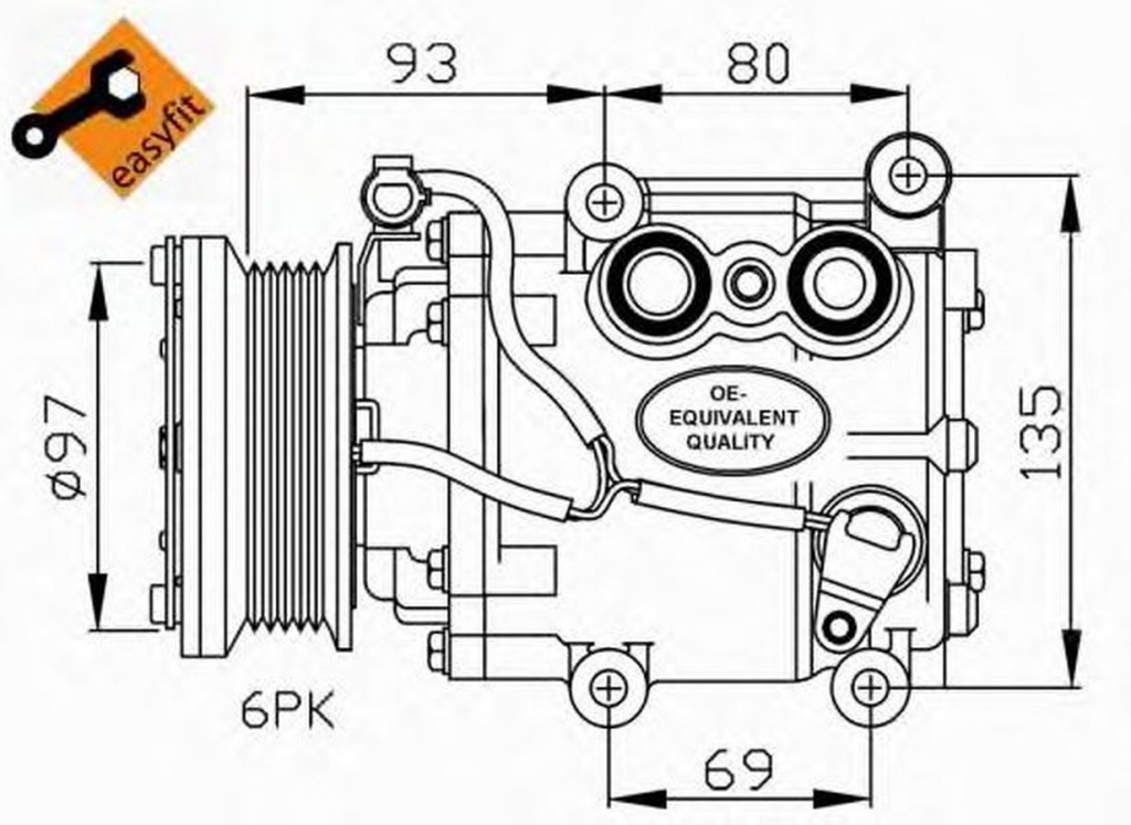 Compresor clima FORD TRANSIT platou sasiu NRF 32247