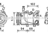 Compresor clima HYUNDAI i30 GD AVA HYK442