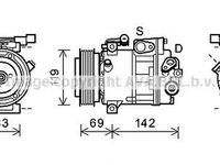 Compresor clima HYUNDAI ix55 AVA HYK281