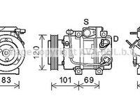 Compresor clima HYUNDAI SANTA F III DM AVA HYK439