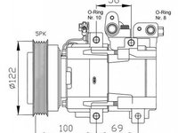 Compresor clima HYUNDAI TRAJET FO NRF 32124G