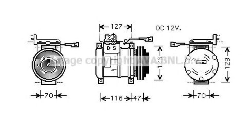 Compresor clima IVECO DAILY III platou sasiu AVA IVK077