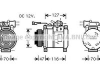 Compresor clima IVECO DAILY IV platou sasiu AVA IVK076