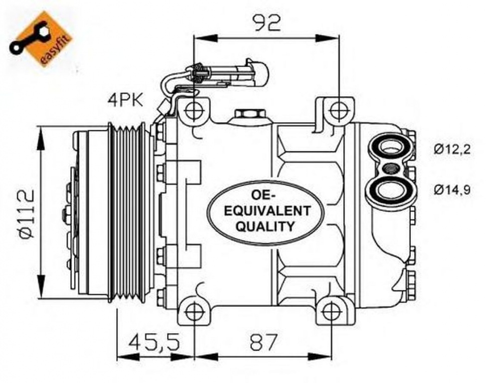 Compresor clima IVECO DAILY IV platou sasiu NRF 32701