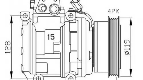 Compresor clima KIA CERATO LD NRF 32438G Pies