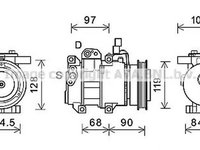 Compresor clima KIA CERATO limuzina LD AVA KK261 PieseDeTop