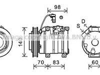 Compresor clima LEXUS IS I JCE1 GXE1 AVA TOK630