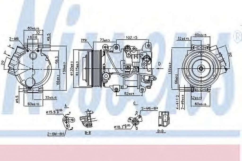 Compresor clima LEXUS IS II GSE2 ALE2 USE2 NISSENS